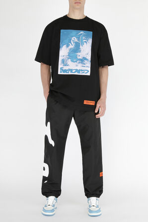 Heron Logo Over Tee in Black HERON PRESTON